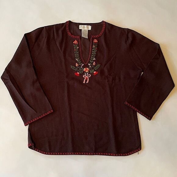 Super Festive Embroidered Sweater   - Picture 1 of 5